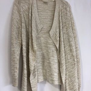 Loft knit cardigan tan size Medium